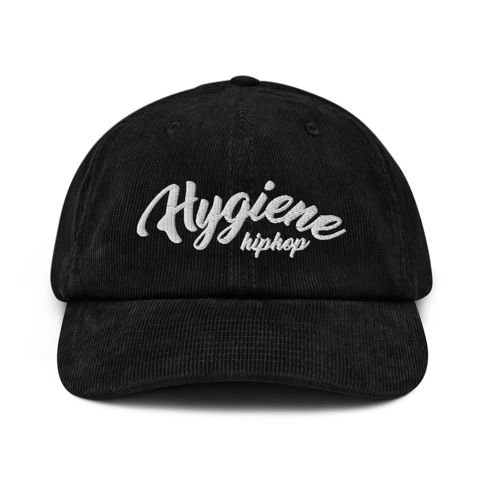 Game On Embroidered Corduroy Cap - Black