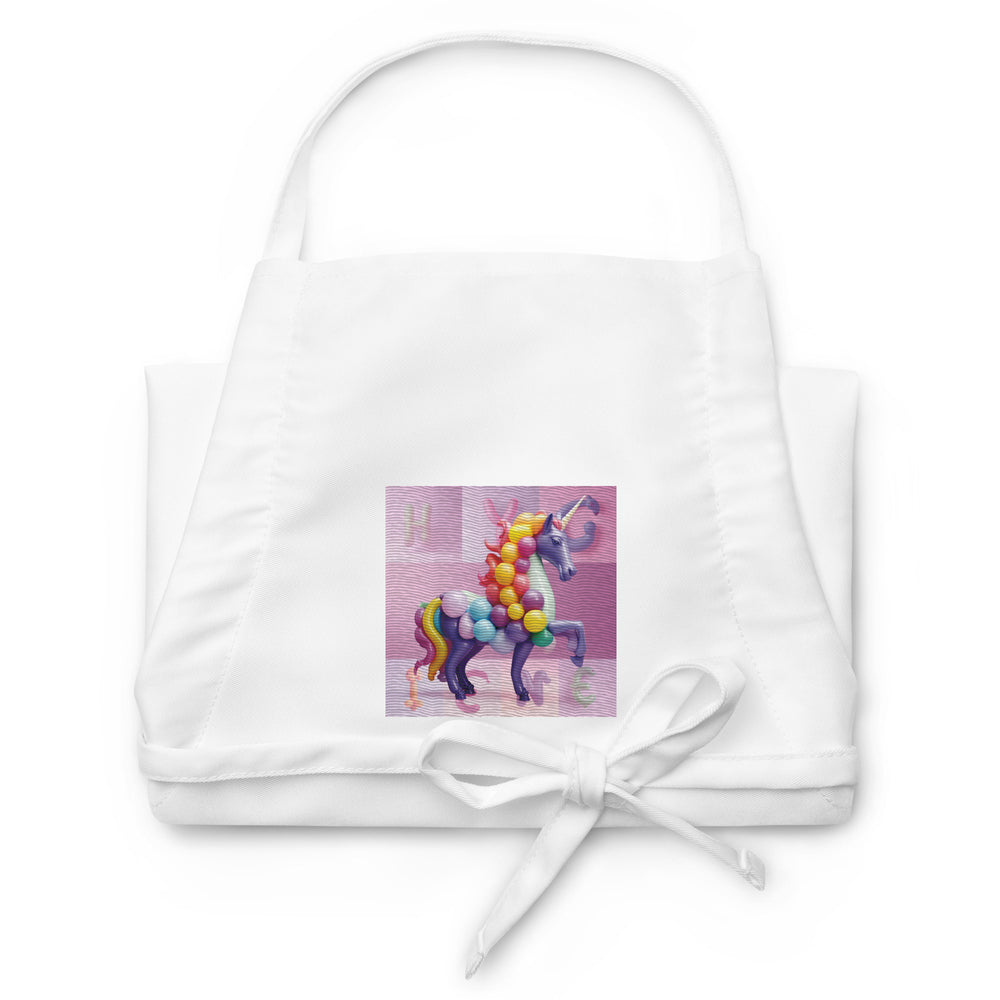 Hygieneicorn Embroidered Apron - White