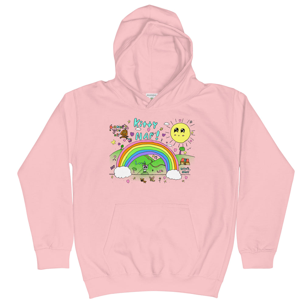 Kitty Nap Donut Give Up Youth Hoodie - Pink
